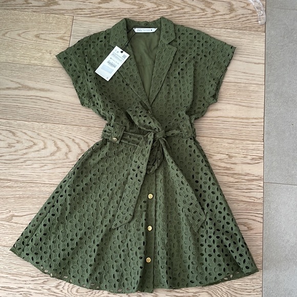 ZARA Cotton lace mini dress (NWT) XS - Picture 4 of 10